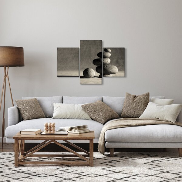Kép - Szürke kövek (90x60 cm)
