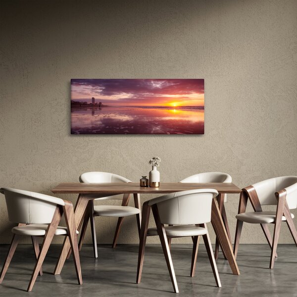Kép - Strand naplementében (120x50 cm)