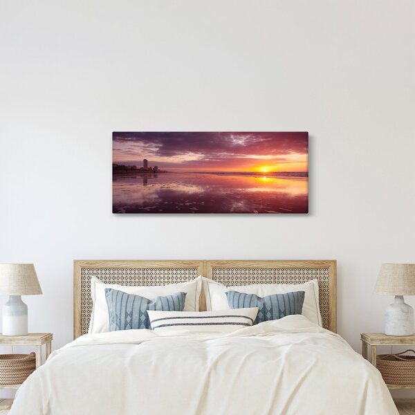 Kép - Strand naplementében (120x50 cm)