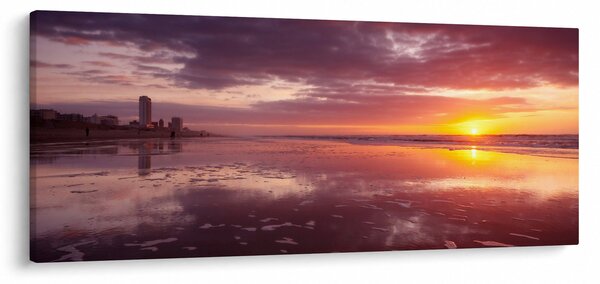 Kép - Strand naplementében (120x50 cm)