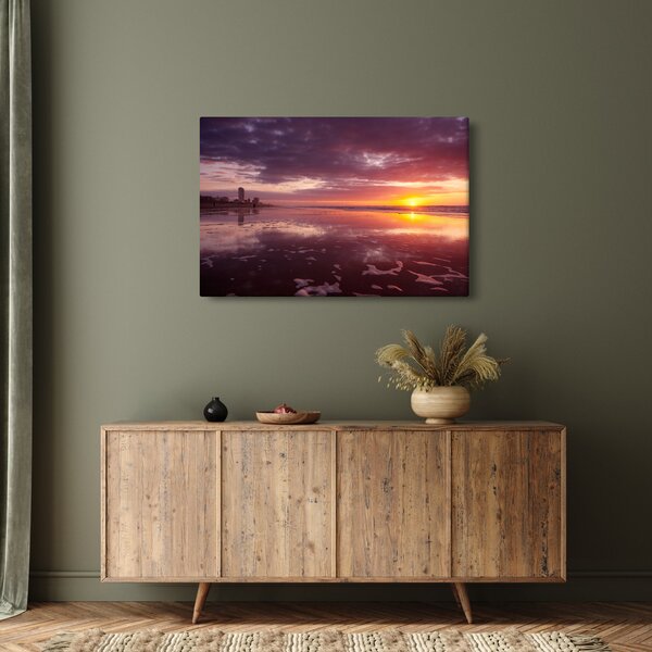Kép - Strand naplementében (90x60 cm)