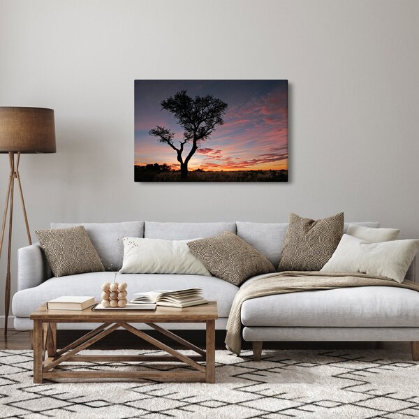 Kép - Fa és vöröses árnyalatok (90x60 cm)