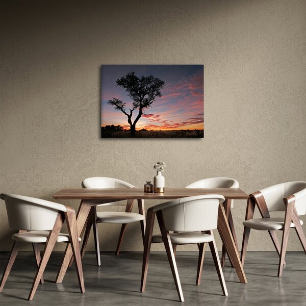 Kép - Fa és vöröses árnyalatok (70x50 cm)