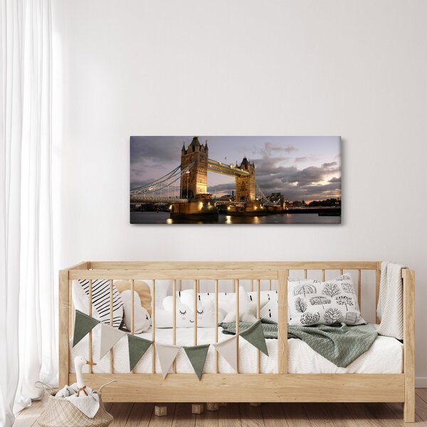 Kép - Tower Bridge éjszaka (120x50 cm)