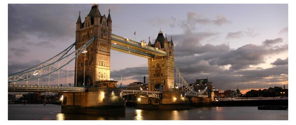 Kép - Tower Bridge éjszaka (120x50 cm)