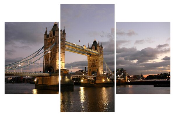 Kép - Tower Bridge éjszaka (90x60 cm)