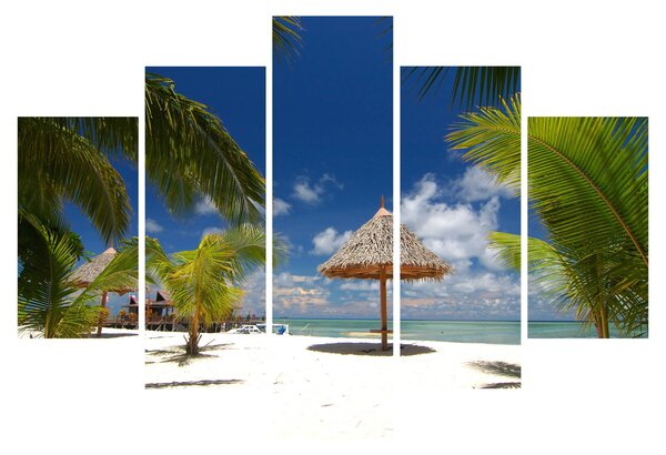 Kép - Fehér homokos strand (150x105 cm)