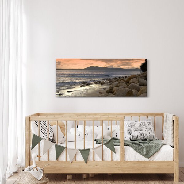 Kép - Tenger és hegyek (120x50 cm)