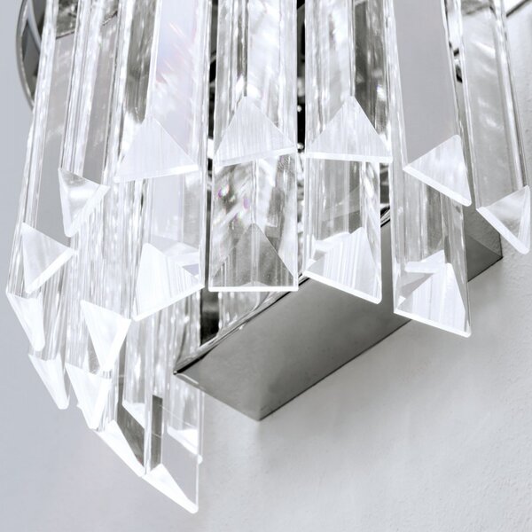 PRISM LED kristály fali lámpa, króm