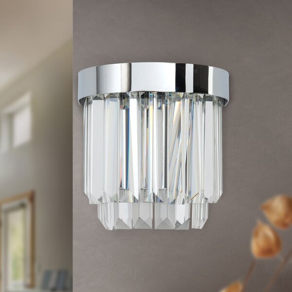 PRISM LED kristály fali lámpa, króm