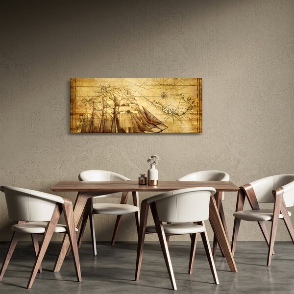 Kép - Régi térkép (120x50 cm)