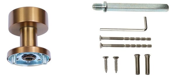 RK.KNOB.03.MD ajtógomb, Fix Réz