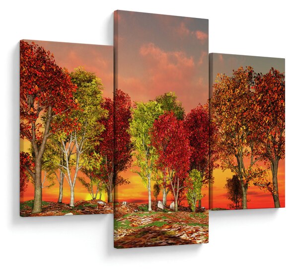 Kép - Színes fák (90x60 cm)