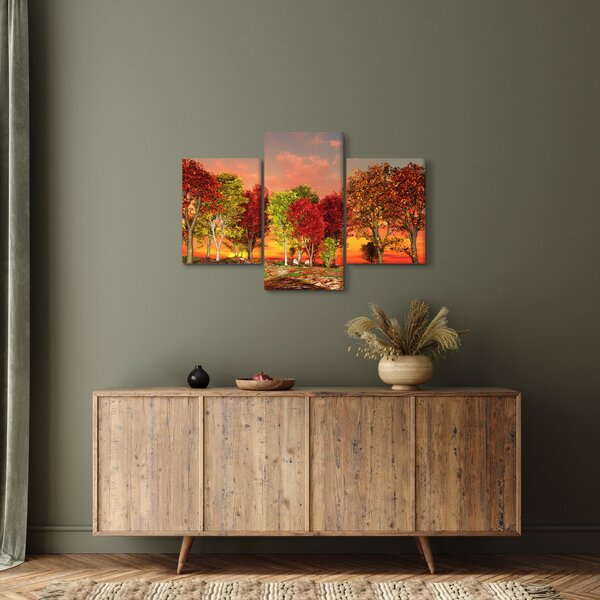 Kép - Színes fák (90x60 cm)