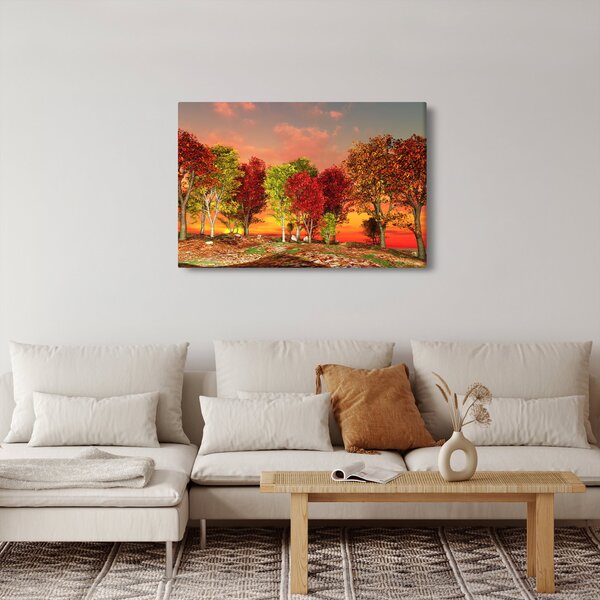 Kép - Színes fák (90x60 cm)