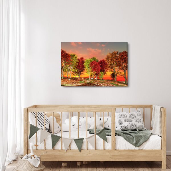 Kép - Színes fák (90x60 cm)