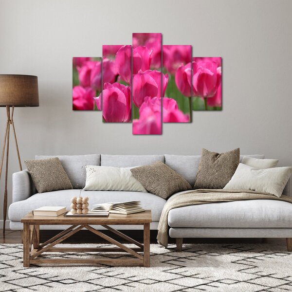 Kép - Rózsaszín tulipánok (150x105 cm)