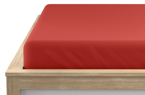 Jersey piros lepedő EXCLUSIVE 200 x 220 cm