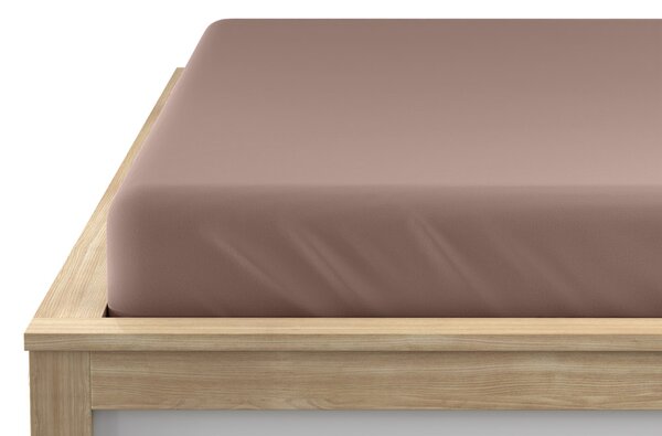 Jersey lepedő EXKLUZÍV világosbarna 180x200 cm, 100% pamut