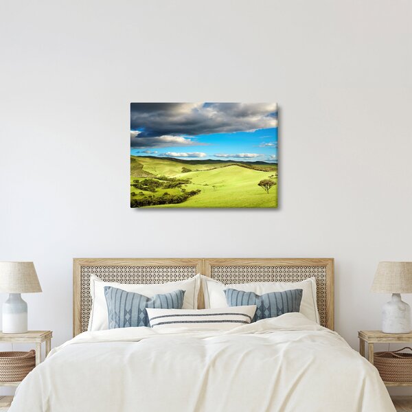 Kép - Zöld táj dombokkal (70x50 cm)