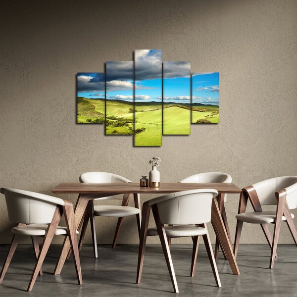 Kép - Zöld táj dombokkal (150x105 cm)