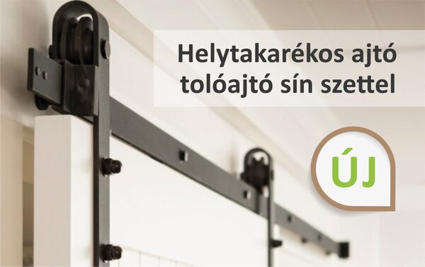 Moxu Tolóajtó sín szett, 2 méter hosszú, gardrób, szoba és irodai ajtókhoz