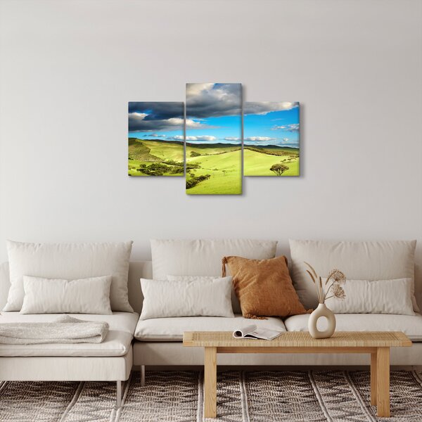 Kép - Zöld táj dombokkal (90x60 cm)