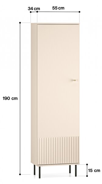 Jamuzi előszobai ruhásszekrény 55 cm - kasmír