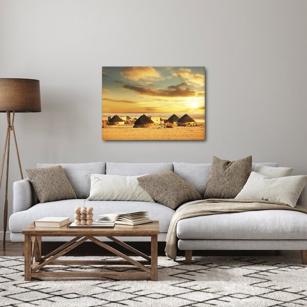Kép - Kunyhók a sivatagban (70x50 cm)
