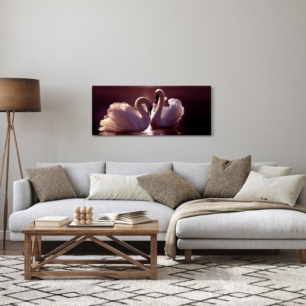 Kép - Hattyúk a tavon (120x50 cm)