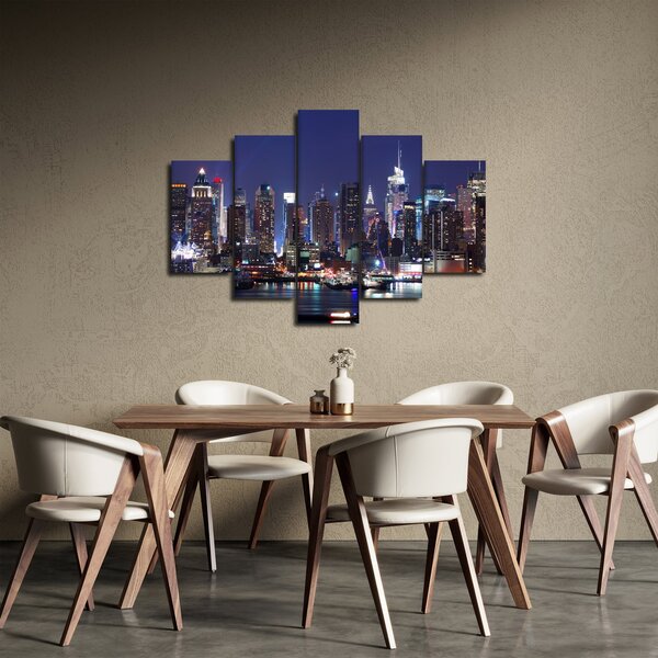 Kép - New York-i felhőkarcolók megvilágítva (150x105 cm)