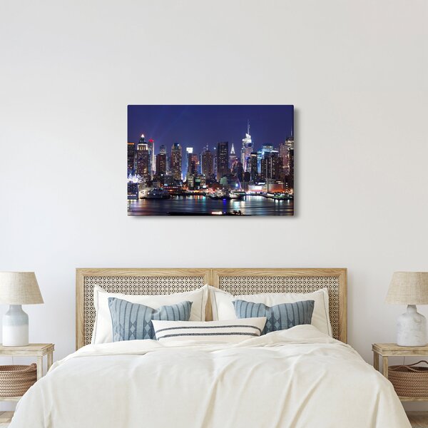 Kép - New York-i felhőkarcolók megvilágítva (90x60 cm)