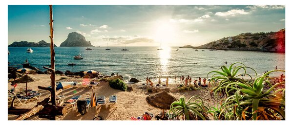 Kép - Strand emberekkel (120x50 cm)