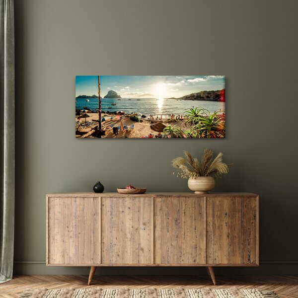 Kép - Strand emberekkel (120x50 cm)