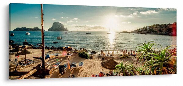 Kép - Strand emberekkel (120x50 cm)