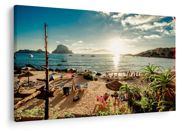 Kép - Strand emberekkel (90x60 cm)