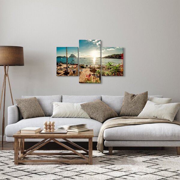 Kép - Strand emberekkel (90x60 cm)