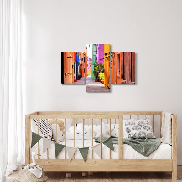 Kép - Színes ház Buranóban, Velencében (90x60 cm)