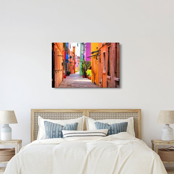 Kép - Színes ház Buranóban, Velencében (90x60 cm)