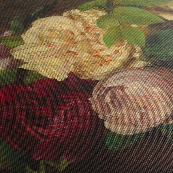 Kép - Henri Fantin-Latour, Roses de Nice on a Table, reprodukciók (órával) (90x30 cm)