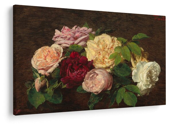 Kép - Henri Fantin-Latour, Roses de Nice on a Table, reprodukciók (90x60 cm)