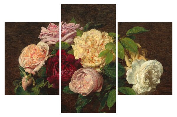 Kép - Henri Fantin-Latour, Roses de Nice on a Table, reprodukciók (90x60 cm)