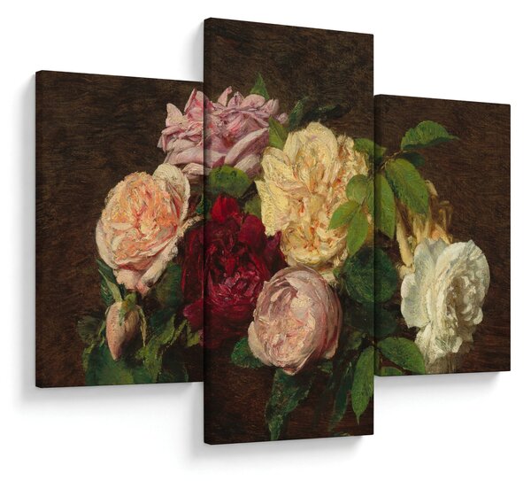 Kép - Henri Fantin-Latour, Roses de Nice on a Table, reprodukciók (90x60 cm)