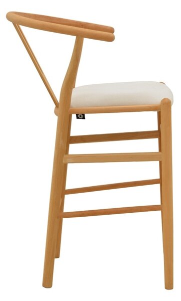 Scaun de bar Wishbone, Bej, 51x60x95 cm