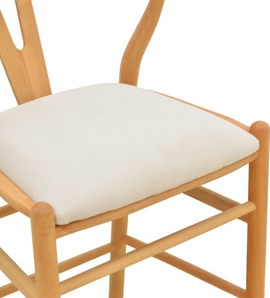 Scaun de bar Wishbone, Bej, 51x60x95 cm