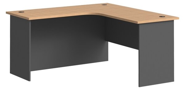 Birou coltar Fesialo, Antracit, 150x150x75 cm