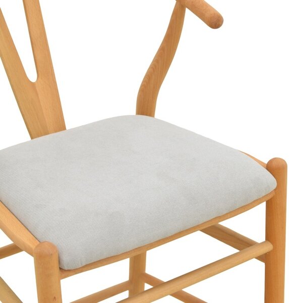 Scaun de bar Wishbone, Gri, 51x60x95 cm