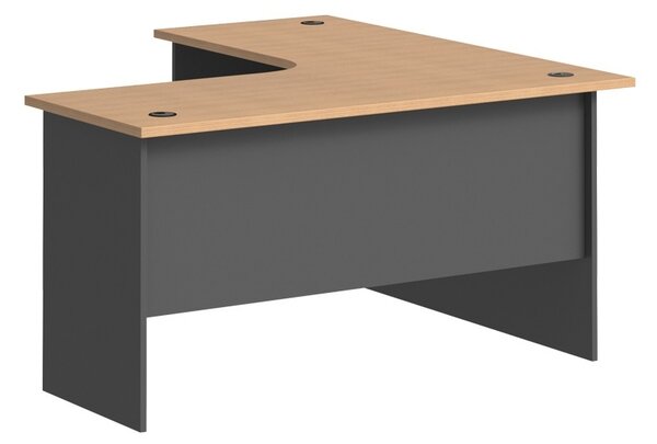 Birou coltar Fesialo, Antracit, 150x150x75 cm