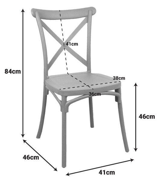 Set mobilier dining 3 piese Mercon Crossie, Antracit, 60x60x75 cm