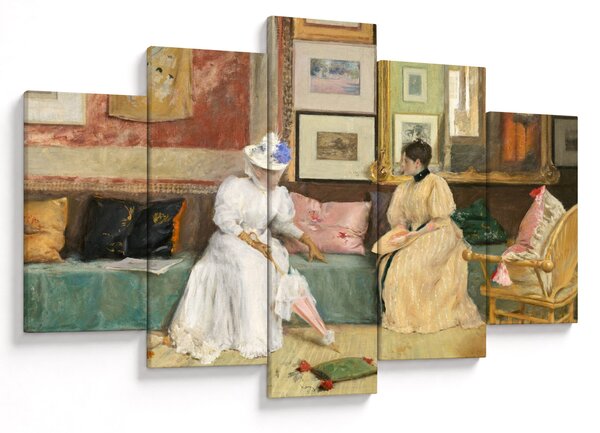 Kép - William Merritt Chase, A Friendly Call, reprodukciók (150x105 cm)